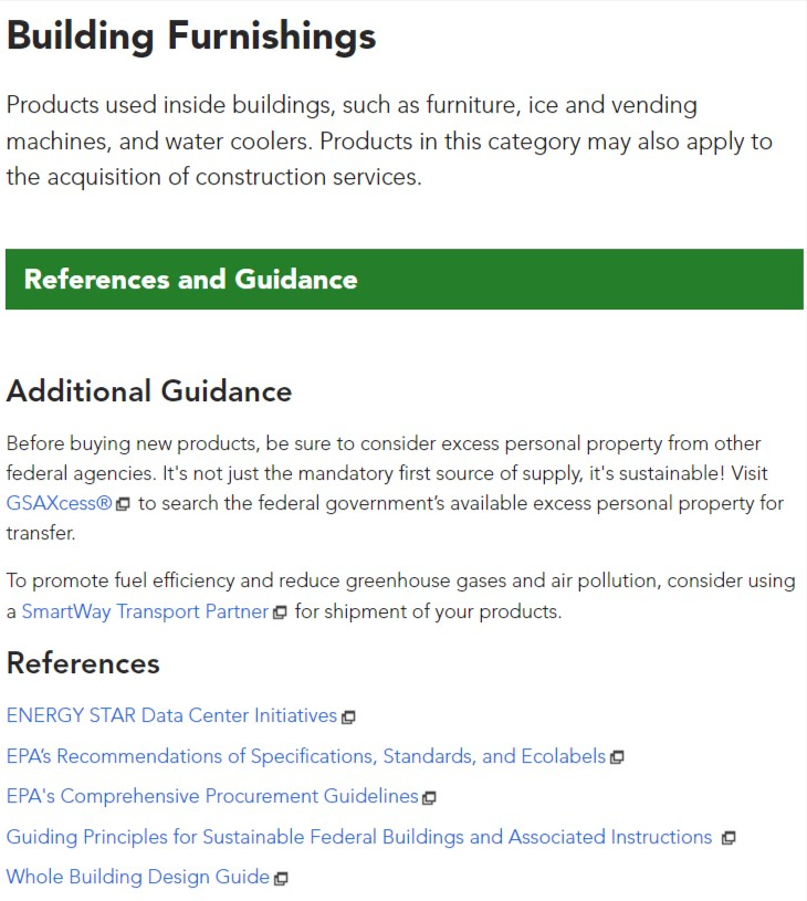 Green Procurement Compilation - GSA Sustainable Facilities Tool