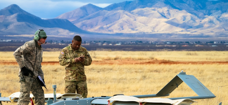 Soldiers conduct unmanned aerial system training for readiness-level progression at Fort Huachuca